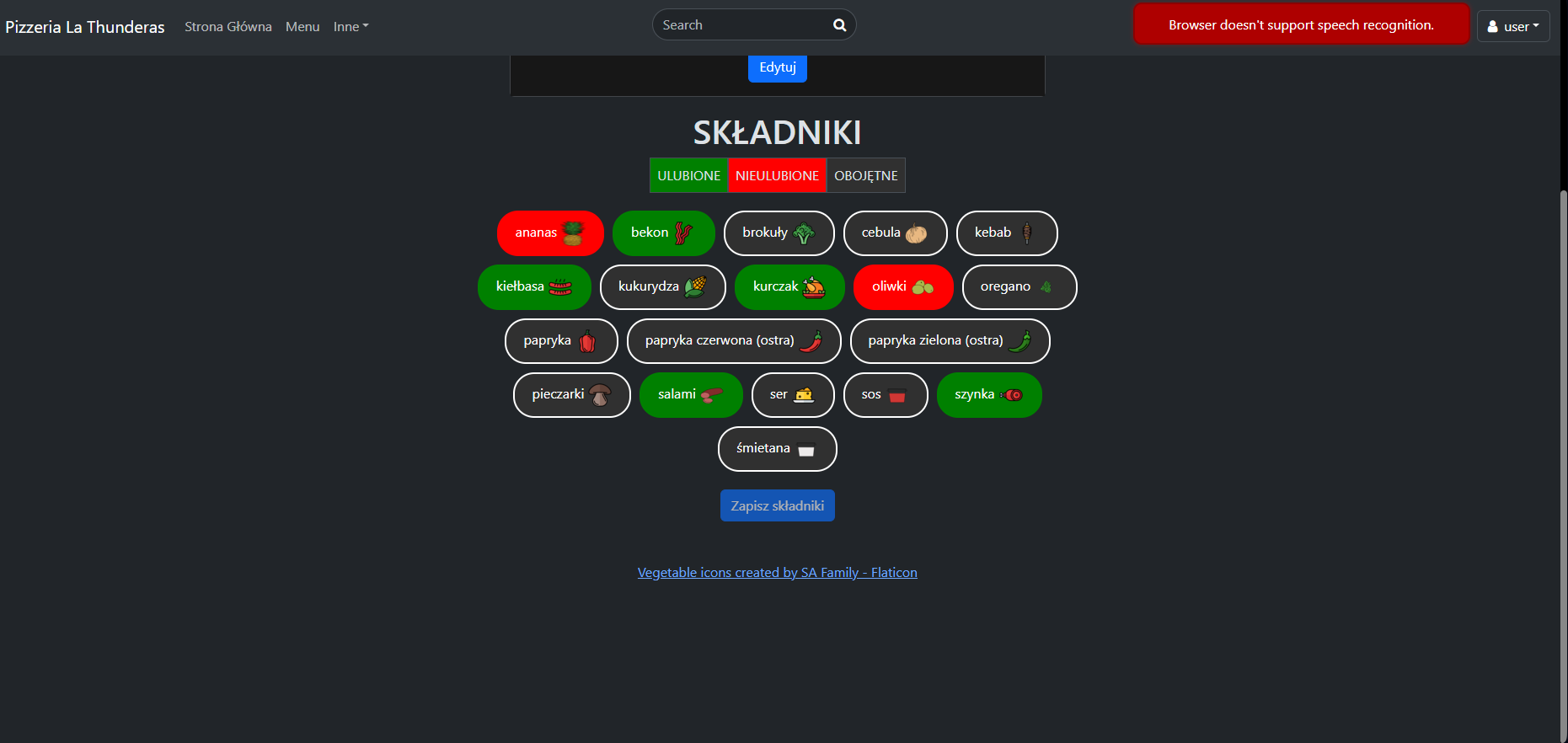 Zrzut ekranu projektu 1